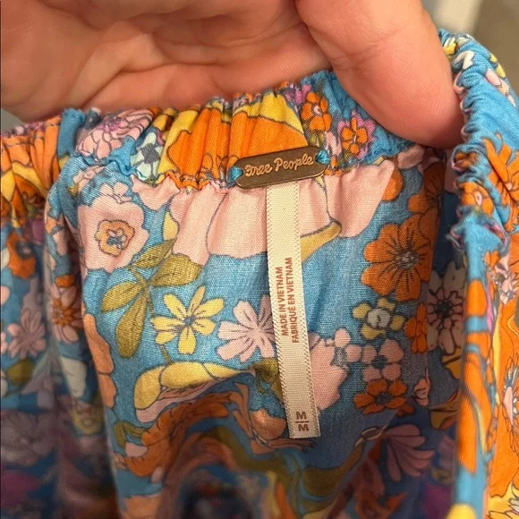 Free People Blue and Orange Floral Dress - Picture 2 of 3